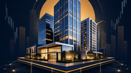 Ilustračná ikona profilu spoločnosti American Tower Corporation vytvorená pomocou AI