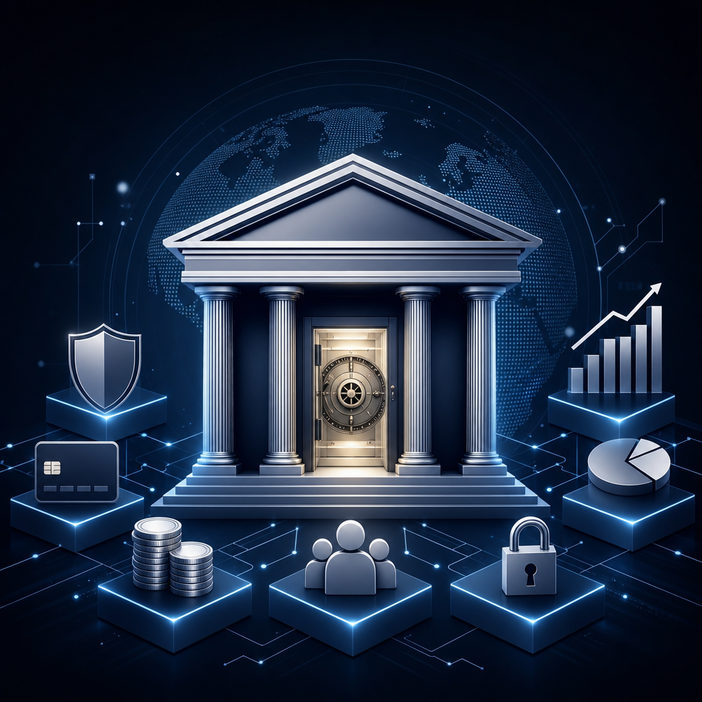 Ilustračná ikona profilu spoločnosti The Bank of New York Mellon Corporation vytvorená pomocou AI