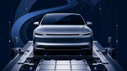 Ilustračná ikona profilu spoločnosti General Motors Company vytvorená pomocou AI