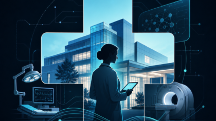 Ilustračná ikona profilu spoločnosti HCA Healthcare, Inc. vytvorená pomocou AI