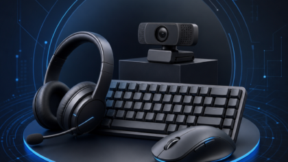 Ilustračná ikona profilu spoločnosti Logitech International S.A. vytvorená pomocou AI